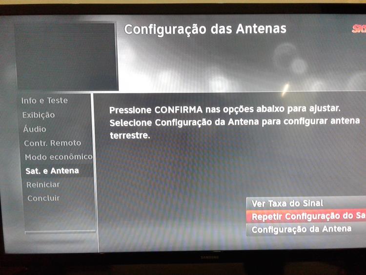 Sky continue configurao satlite